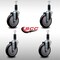 Service Caster 5'' SS Black Poly Wheel Swivel 1-1/8'' Expanding Stem Caster Set, 4PK SCC-SSEX20S514-PPUB-BLK-118-4 - alternate 3